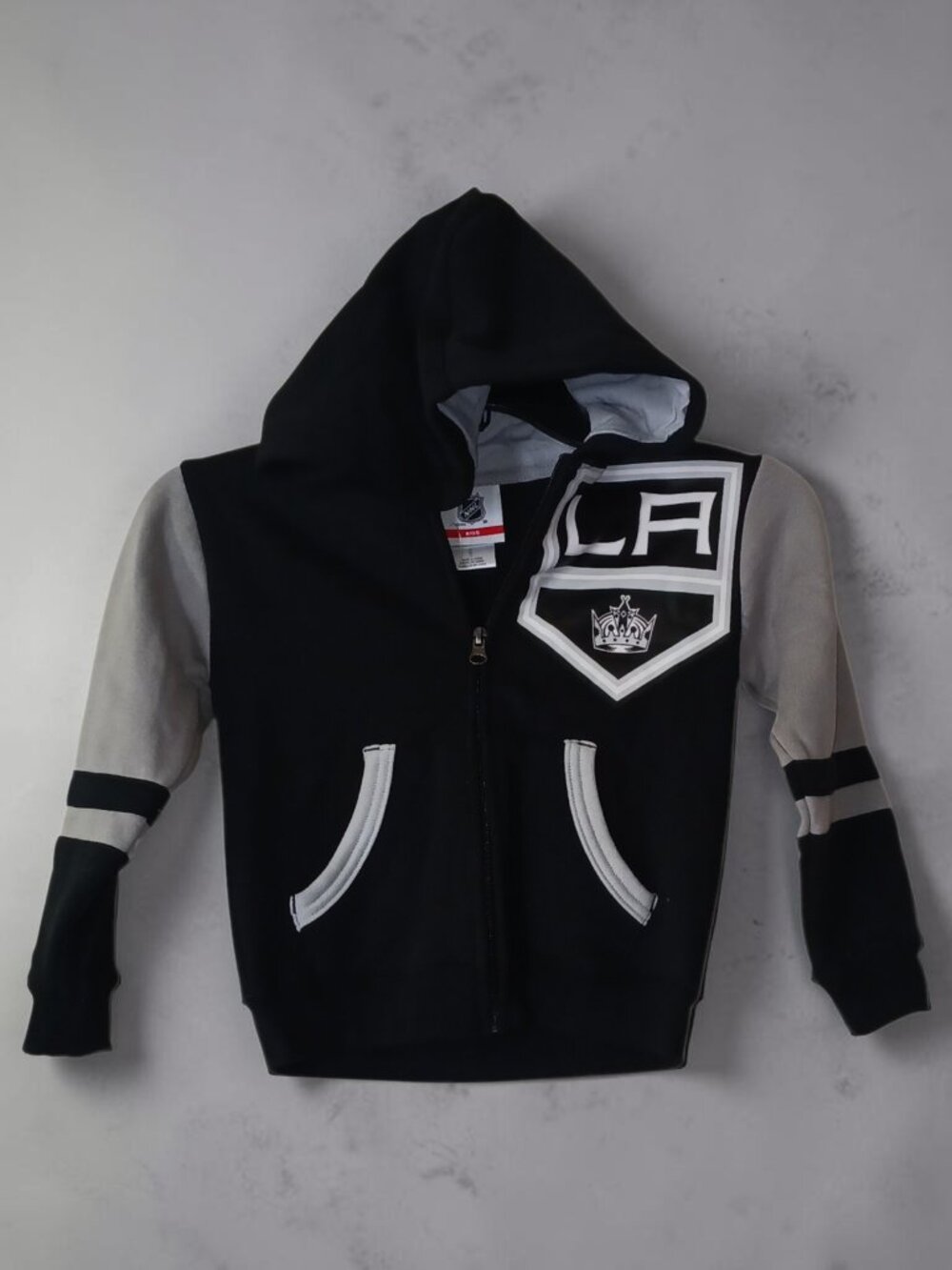 NWT NHL Los Angeles Kings Full Zip Hoodie Youth Size 3T Licensed Apparel